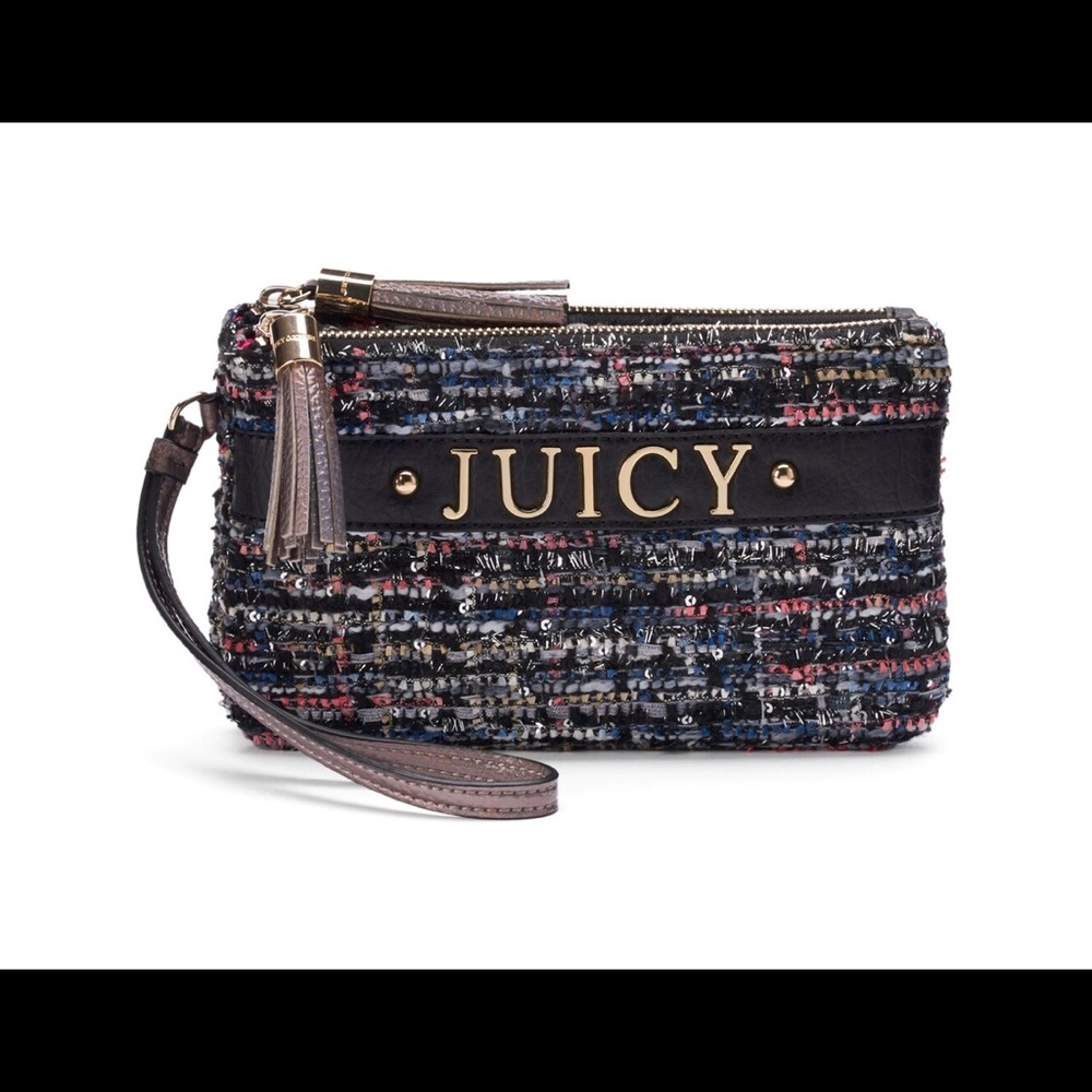 💙Juicy couture tweed juicy wristlet🖤